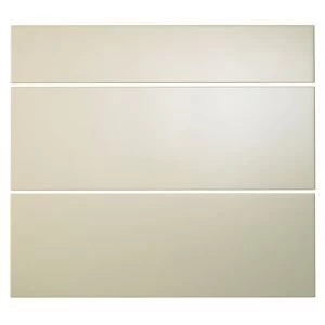 Image of IT Kitchens Santini Gloss Cream Slab Pan drawer front W800mm Set of 3