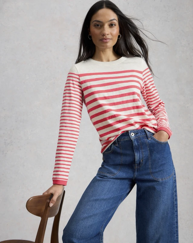 Image of White Stuff White Stuff Clara Tee Pink Multi-Coloured - White Stuff - Size: 10 Pink Multi-Coloured Female 10 ZD48201