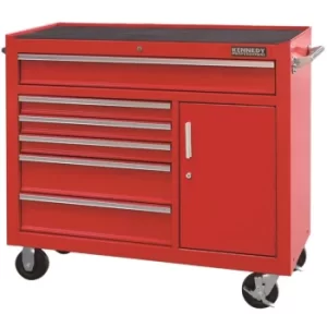 Image of 7-Drawer Extra Large Tool Roller Cabinet with Castor Wheels and Side Handle