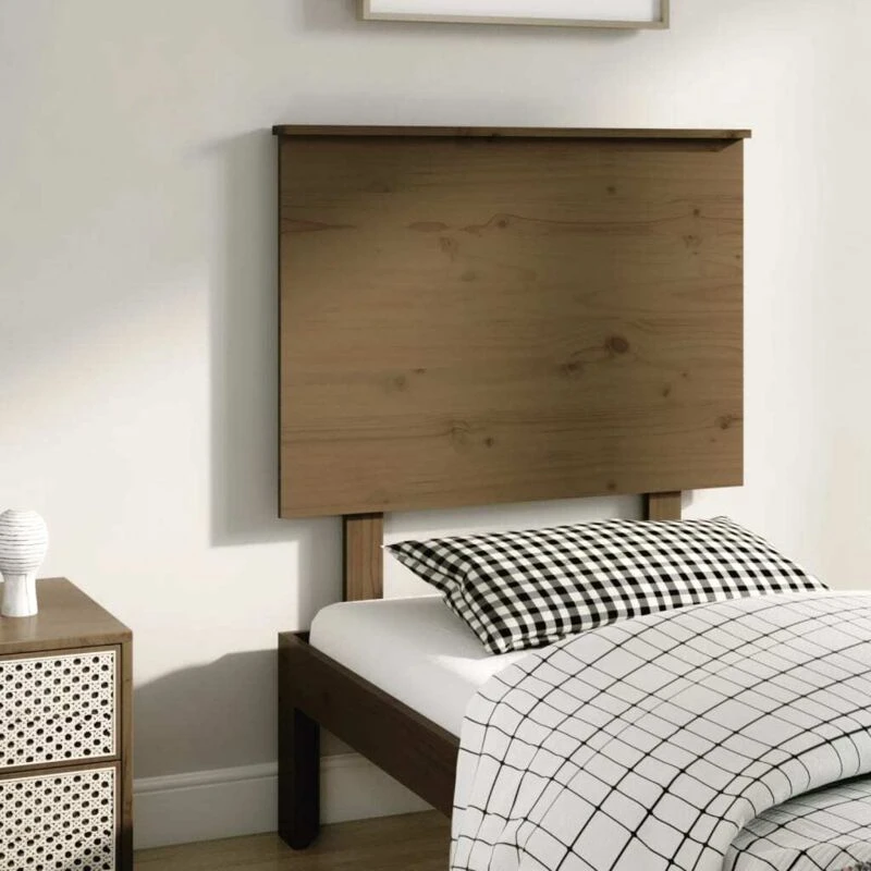 Image of VIDAXL Bed Headboard Honey Brown 79x6x82.5cm Solid Wood Pine Vidaxl 8720287010296