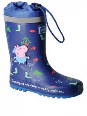 Image of Regatta Boys Peppa Pig Splash Welly, Blue, Size 11