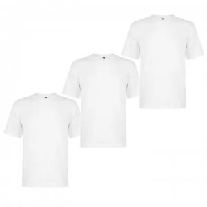 image of Donnay 3 Pack T Shirts Mens - White