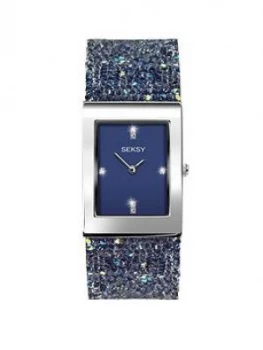 image of Sekonda Seksy Rocks Blue Crystal Set Dial Blue Rocks Strap Ladies Watch