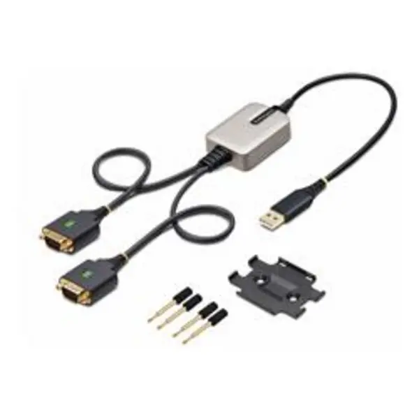 image of StarTech.com 2ft 2-Port USB to RS232 Serial Adapter 2P1FFC-USB-SERIAL