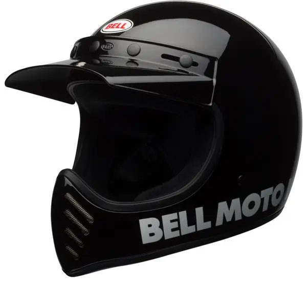 Image of Bell Moto-3 Classic Solid Gloss Black Full Face Helmet Size L