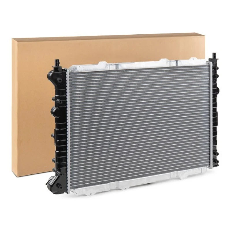 Image of RIDEX 470R0161 Engine radiator Mechanically jointed cooling fins, Manual Transmission, Plastic Aluminium, Plastic Radiator,engine cooling (470)
