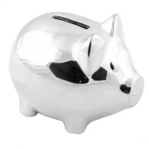 image of Bambino Silver Plated Piggy Bank Money Box