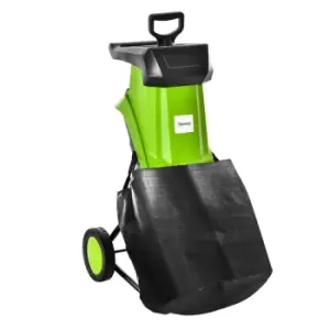 image of Outsunny Electric Garden Shredder W/ 50L Collecting Bag and Overload Protection