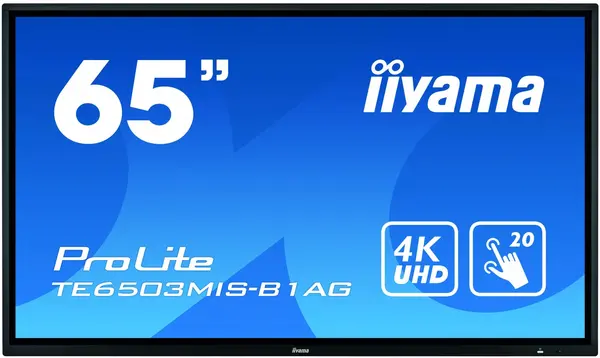 image of iiyama 65" ProLite TE6503MIS-B1AG 4K Ultra HD Touch Screen LCD Commercial Display