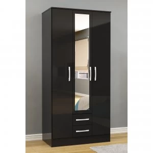 image of Lynx 3 Door 2 Drawer Wardrobe with Mirror