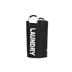 image of ARPAN Laundry Bag Oxford Cloth WB-2207BK Round Alloy Handles Black 61 x 72 cm