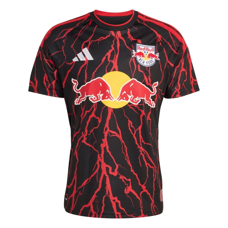 Image of adidas Mens New York Red Bulls Home Shirt 2026 2027 Black/Red male S