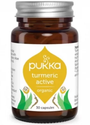 image of Pukka Herbs Turmeric Active 30 capsules