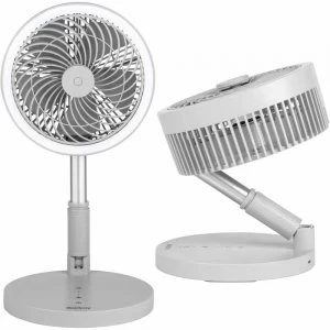 Image of Beldray Cordless LED Foldable Fan Grey Plastic