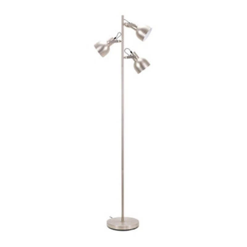 Image of ValueLights Albie 3 Way Adjustable Directional Floor Lamp Silver