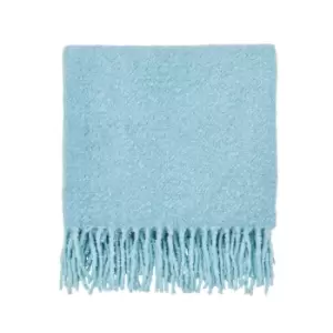 Image of Helena Springfield Tenby Woven Throw, Duckegg