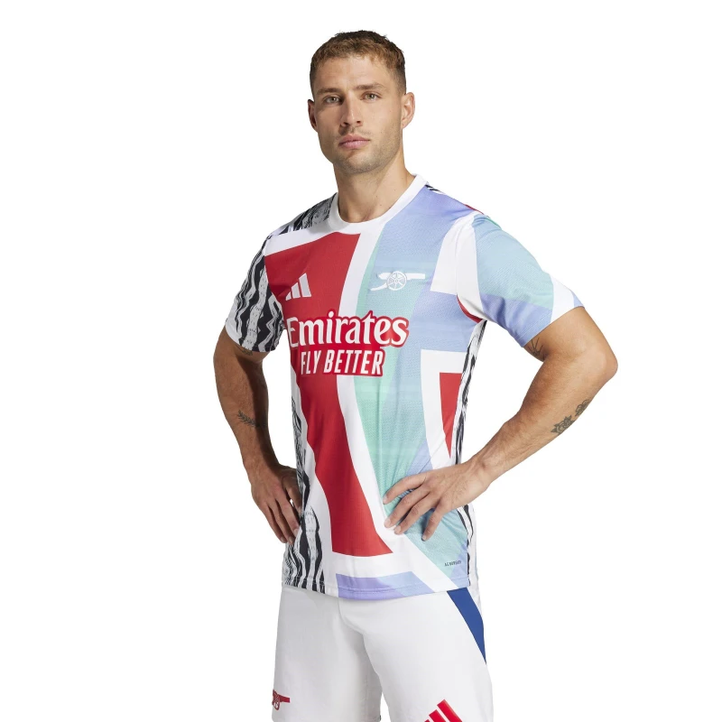 Image of adidas Arsenal Pre Match Shirt 2024 2025 Adults Better Scarlet male XS