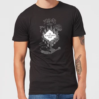 Image of Harry Potter The Marauder's Map Mens T-Shirt - Black - 3XL - Black