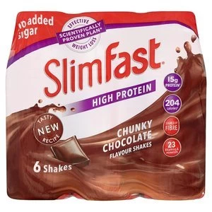 image of SlimFast Protein Chunky Chocolate Flavour Shakes 6x 325ml