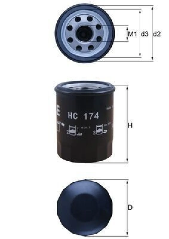 Image of Automatic transmission filter MAHLE HC 174