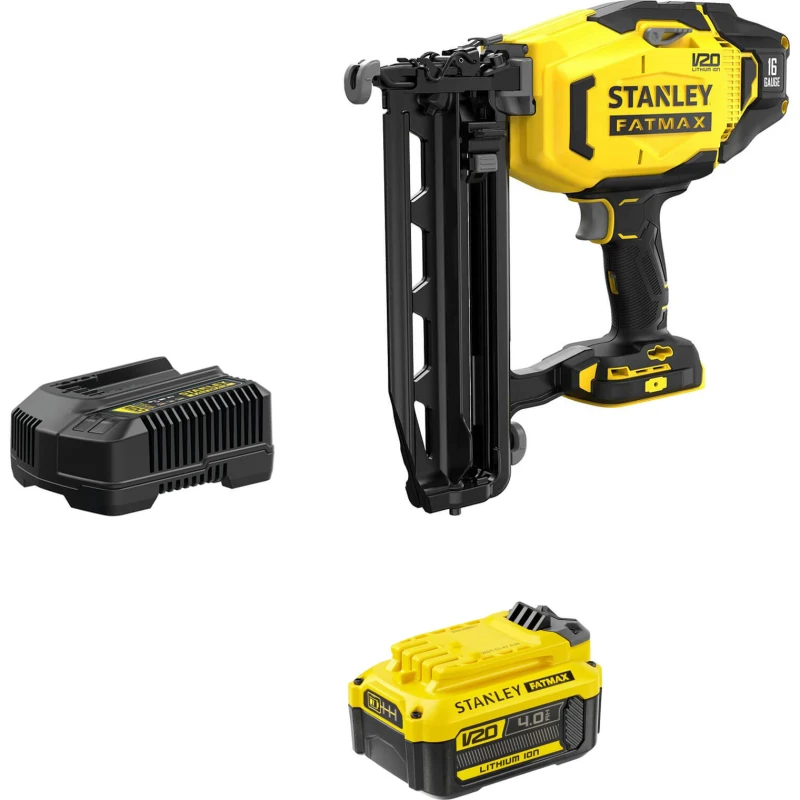 Image of Stanley Fatmax V20 SFMCN616 18v Cordless 16G Second Fix Nail Gun SFMCN616M1 Batteries: 1 x 4ah Li-ion