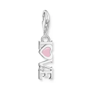 THOMAS SABO Silver Pink Heart Love Charm