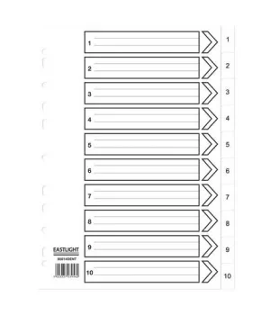image of Index 1-10 A4 120 Micron Polypropylene White