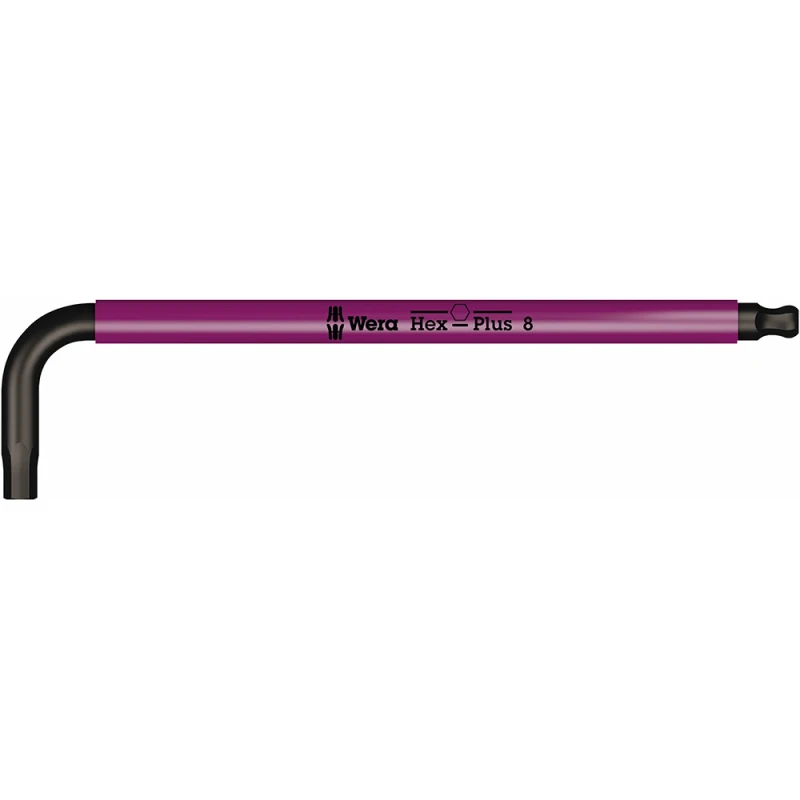 Image of Wera 950SPKL Multicoloured Ball End Hexagon Allen Key Metric 950 SPKL Multicolour Size: 8mm