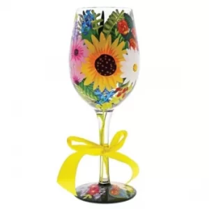 Image of Wildflowers Wine Glass