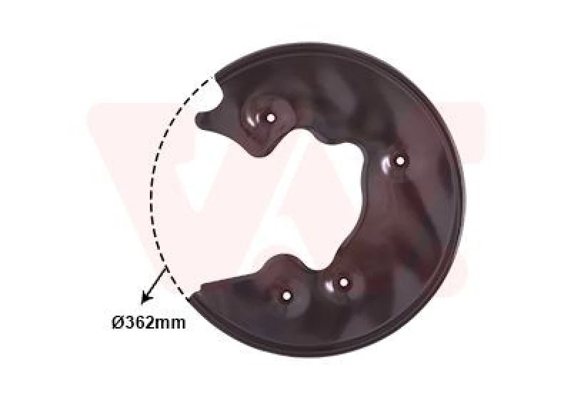 Image of VAN WEZEL Brake disc backing plate VAN WEZEL 0327374