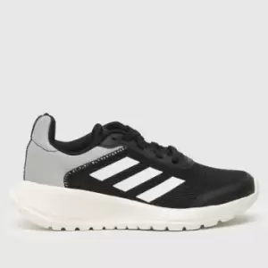 image of Adidas Black & Grey Tensaur Run 2.0 Boys Junior Trainers