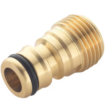 image of Spear and Jackson Brass Threaded Male Tap Connector 1/2" / 12.5mm Pack of 1