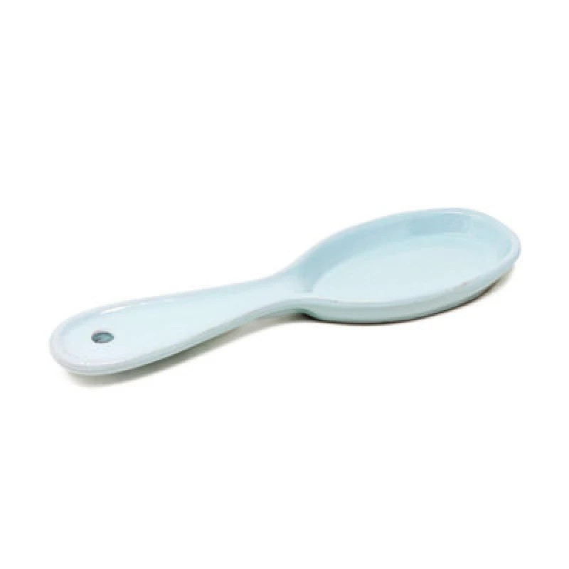 Image of Verano Spanish Ceramics Rustic Pastel Fully Dipped Terracotta Kitchen Dining Utensil Spoon Rest Duck Egg Blue (L) 27Cm