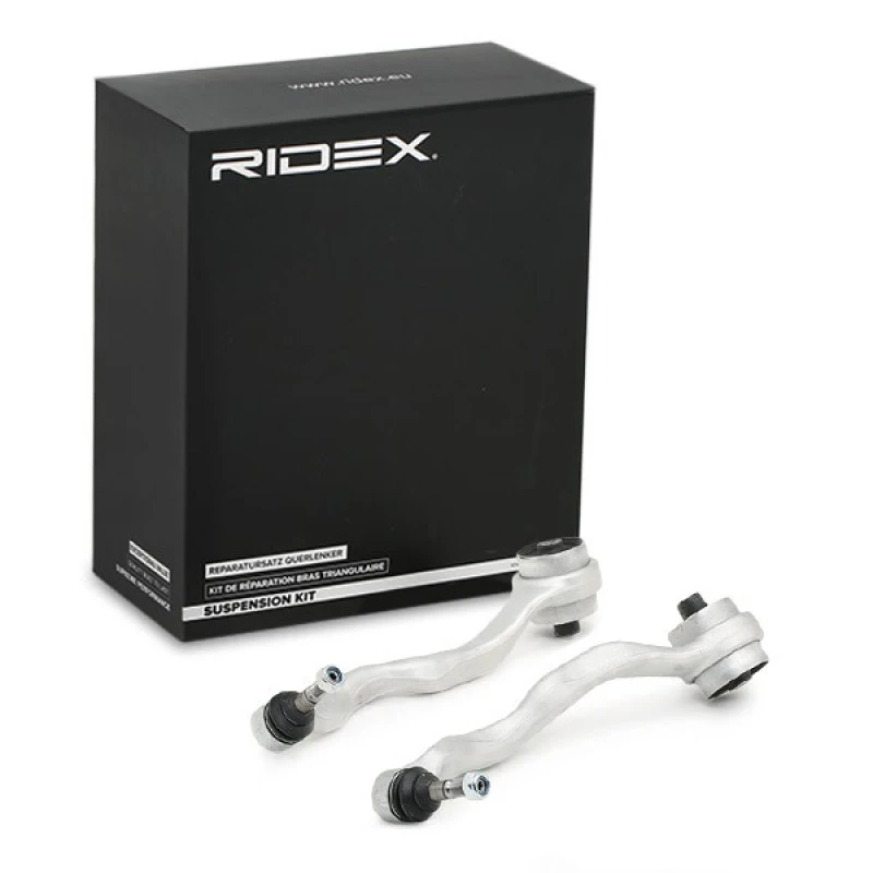 Image of RIDEX 772S0607 Control arm repair kit with rubber mount, Front Axle, Control Arm Suspension Kit (772)