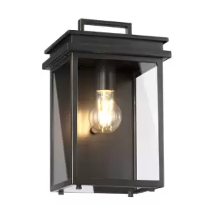 Image of Glenview Outdoor 1 Light Wall Lantern, Antique Bronze, IP44, E27