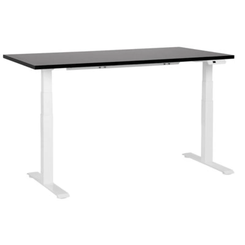 Image of Beliani Electric Adjustable Standing Desk Destines Black/ White 160 Cm 72 Cm
