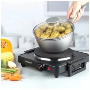 image of Progress EK4353P Single Electric Hot Plate in Black 1500W