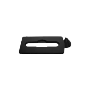 Image of Slim Jim Recycling Station Bin Paper Slot Lid Black