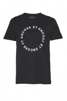 Image of Mens French Connection Encore Et Encore Slogan T Shirt Charcoal
