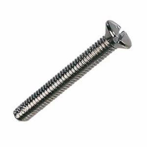 Image of Zexum M3.5 X 30mm Nickel Plated Electrical Plug Socket Screws - 10 Pack
