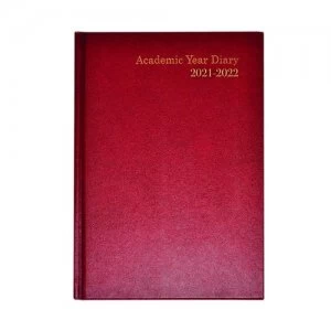 image of Academic Diary Week To View A5 Burgundy 2021-22 KF3A5ABG21