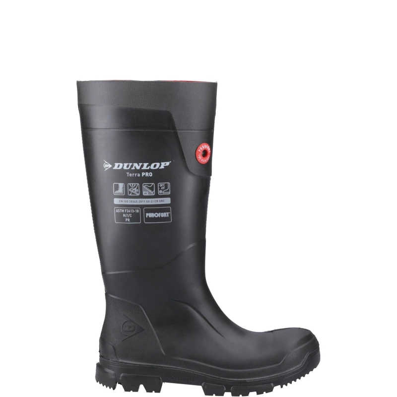 Image of Dunlop TerraPro Full Safety Wellington Black