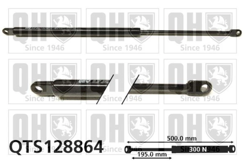 Image of QUINTON HAZELL Tailgate strut QUINTON HAZELL QTS128864