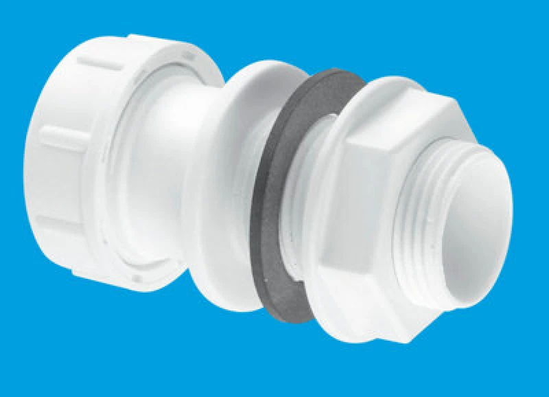 Image of McAlpine R4M 19/23mm Universal Multifit Straight Tank Connector White