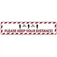 Image of Trodat Floor Sticker Please keep your distance! Vinyl 70 x 15 cm