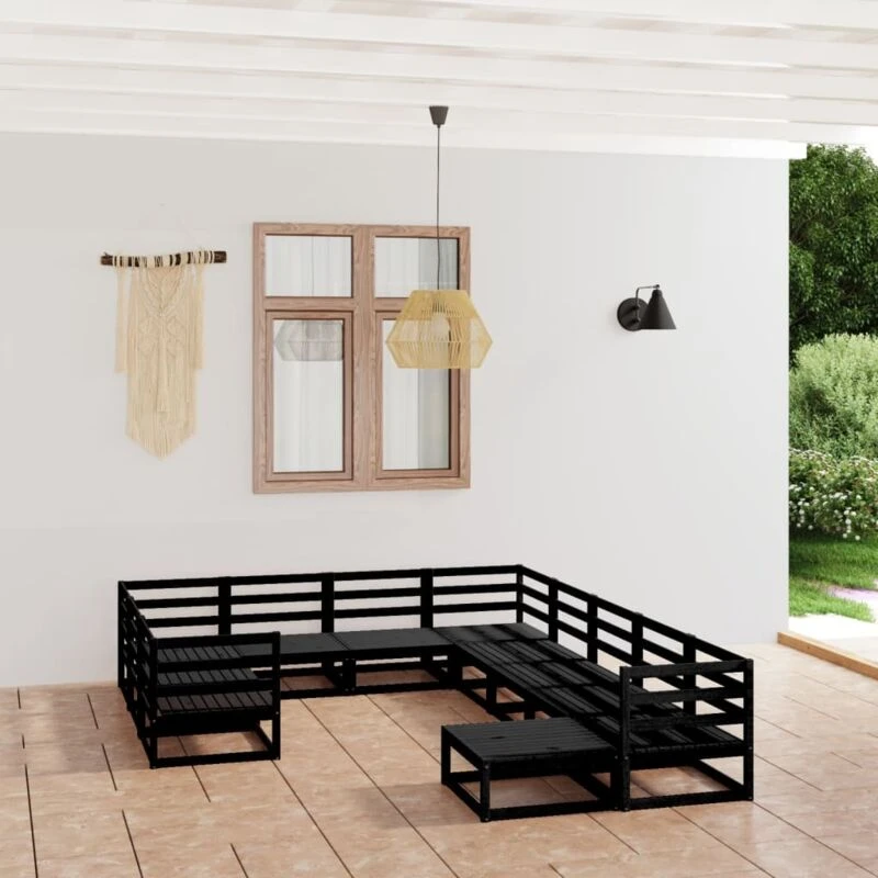 Image of VIDAXL 11 Piece Garden Lounge Set Solid Pinewood Vidaxl 8720286471418