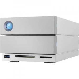Image of LaCie 2big Dock 3.5 external hard drive 20 TB Aluminium Thunderbolt 3, USB 3.1, DisplayPort, USB 3.0 SD card slot, RAID-compatible, CF card reader