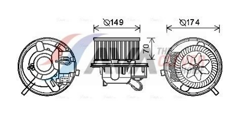 Image of Heater blower motor AVA COOLING SYSTEMS VN8339
