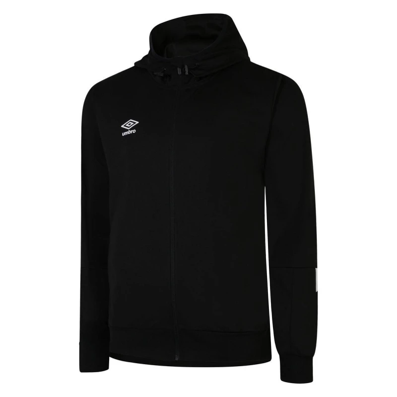 Image of Umbro Total Training Knitted Hoodie in Black Size: 11-12 Years Black Unisex 11-12 Years