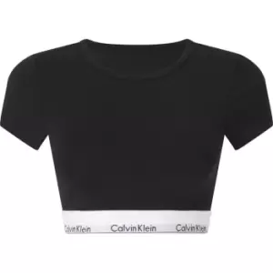 Image of Calvin Klein T-Shirt Bralette - Black